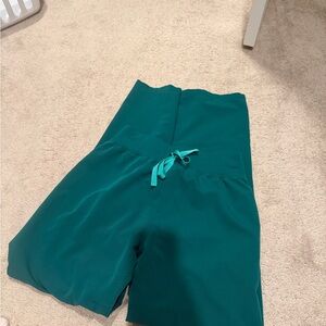 Figs high waisted Livingston scrub pants Hunter green